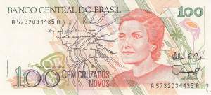 100 Cruzados Novos 1989